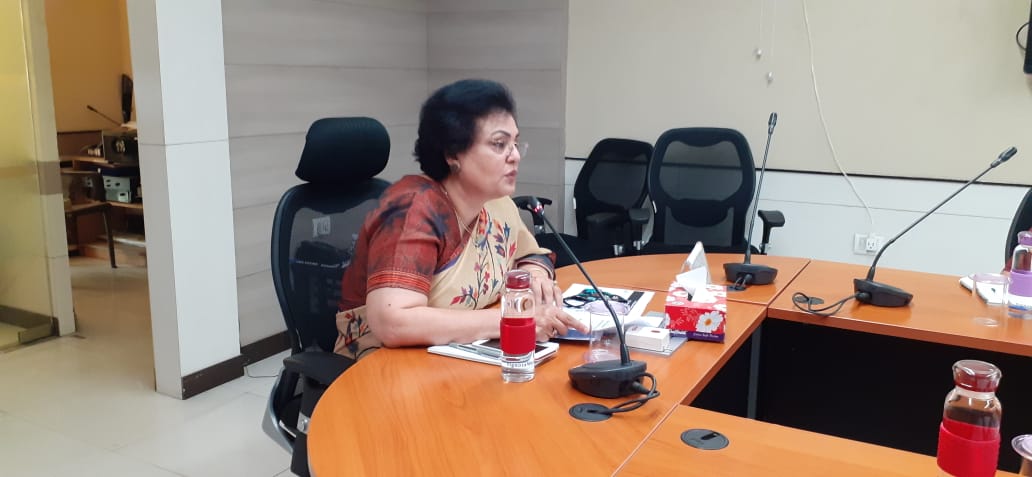 NCW Chairperson Rekha Sharma discusses problems faced by women during lockdown with DGPs