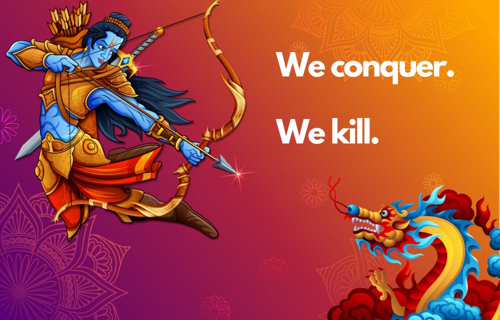 Image of India’s Lord Ram takes on China’s Dragon goes viral
