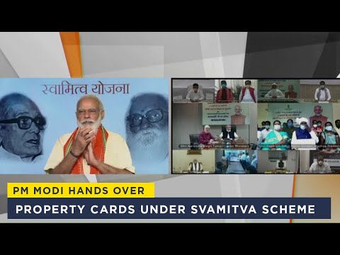 PM @narendramodi hands over property cards under SVAMITVA Scheme