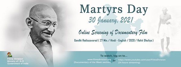Films Division to stream a film on Mahatma Gandhi to mark Martyr’s Day