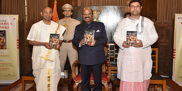 Governor releases Biography on ISKCON Founder Srila Prabhupada at Raj Bhavan