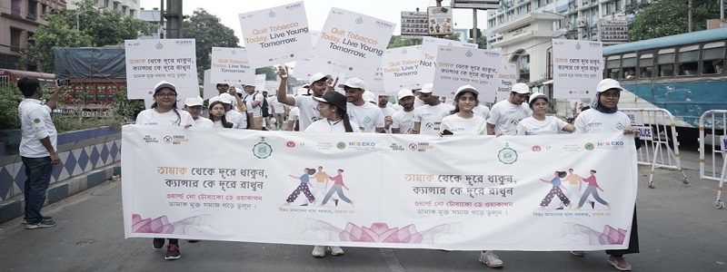 HCG EKO Cancer Centre Kolkata organizes ‘Cross Out Tobacco’ Walkathon to promote Tobacco-Free Living